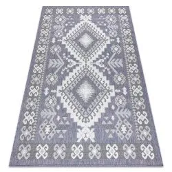 Carpet SISAL SION aztec 3007 Flat woven blue / pink / ecru