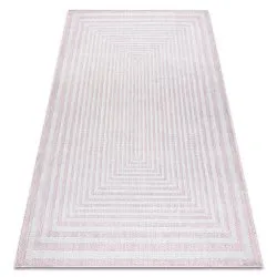 Carpet SISAL SION labirinth 22376 Flat woven pink / ecru