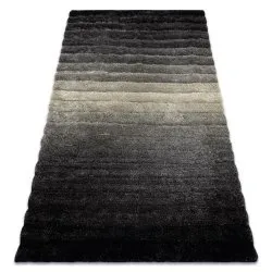 Modern shaggy carpet FLIM 007-B6 Stripes - structural grey