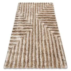 Modern shaggy carpet FLIM 010-B1 Maze - structural beige