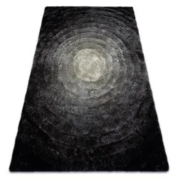 Modern shaggy carpet FLIM 008-B2 Circles - structural grey