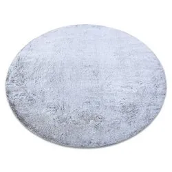 Modern washing carpet LAPIN circle shaggy, anti-slip grey / ivory