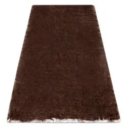 Modern washing carpet LAPIN shaggy, anti-slip ivory / chocolate