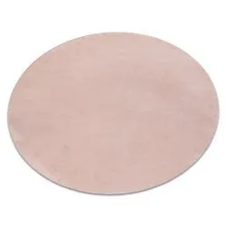 Modern washing carpet POSH circle shaggy, plush, thick anti-slip blush pink