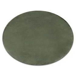 Modern washing carpet POSH circle shaggy, plush, thick anti-slip green