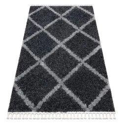 Carpet UNION 3482 Trellis grey Fringe Berber Moroccan shaggy