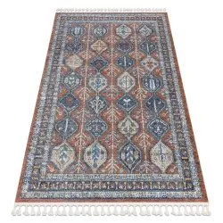 Modern carpet BELLE BG60A brown / pink Fringe