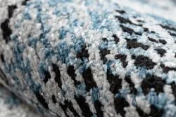 Dywan nowoczesny BELLE BR22A beż / niebieski Frędzle 