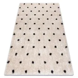 Carpet FLUFFY 2370 shaggy dots - cream / anthracite