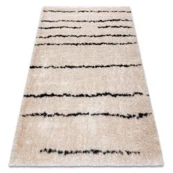 Carpet FLUFFY 2371 shaggy stripes - cream / anthracite