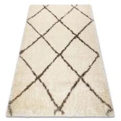 Carpet FLUFFY 2373 shaggy trellis - cream / beige