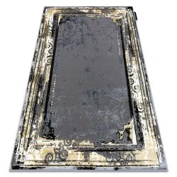 Modern DE LUXE carpet 628 ornament vintage - structural grey / gold