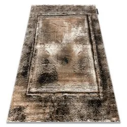 Modern DE LUXE carpet 634 Frame vintage - structural grey / gold