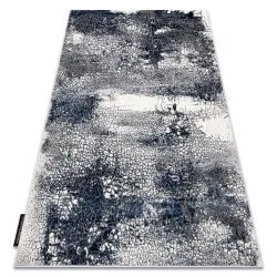 Modern DE LUXE carpet 528 Abstraction - structural cream / navy