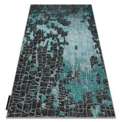 Modern DE LUXE carpet 2079 vintage - structural green / anthracite