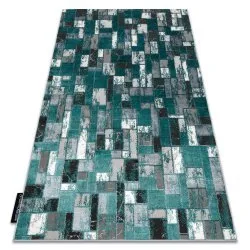 Modern DE LUXE carpet 6768 Geometric - structural green / anthracite