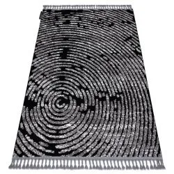 Carpet MAROC G8499 black / white Fringe Berber Moroccan shaggy