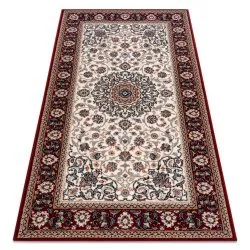 Carpet Wool NAIN Ornament, frame 6635/51036 beige / claret
