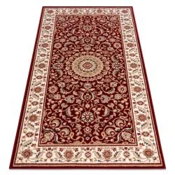 Carpet Wool NAIN Rosette, frame 7176/51066 claret