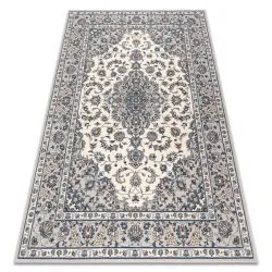 Carpet Wool NAIN Frame ornament 7335/51935 beige / navy