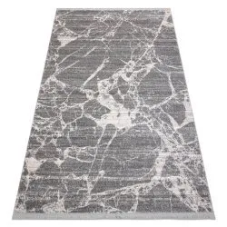 Modern carpet REBEC fringe 51186B Marble - two levels of fleece cream / grey