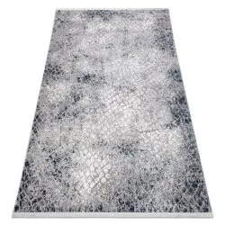 Modern carpet REBEC fringe 51117 - two levels of fleece cream / navy