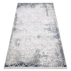 Modern carpet REBEC fringe 51172A - two levels of fleece cream / navy