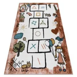 Carpet FUN Hop for children, hopscotch, animals pink