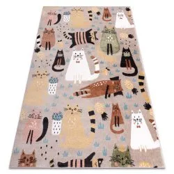 Carpet FUN Kittens for children, cats beige