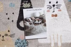 Dywan FUN Kittens dla dzieci, koty, kotki beż