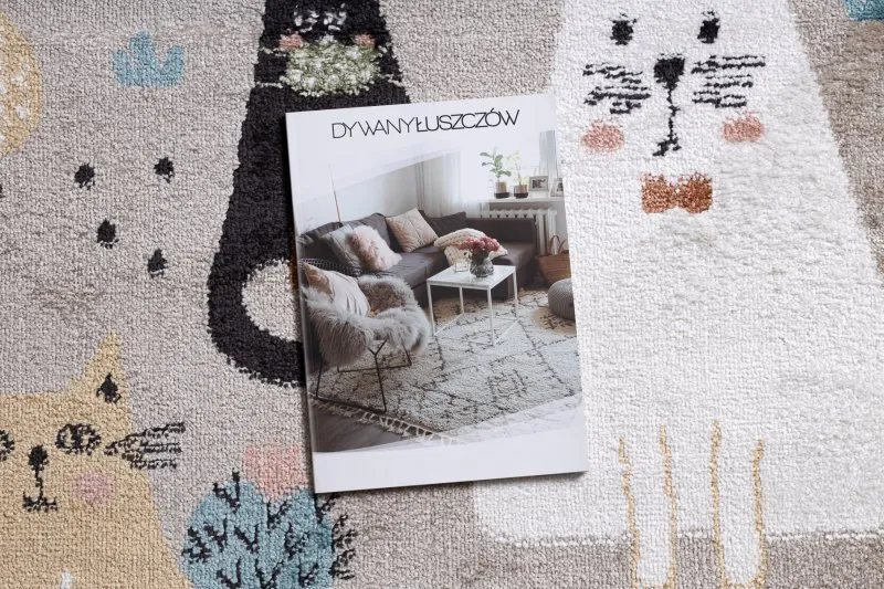 Dywan FUN Kittens dla dzieci, koty, kotki beż
