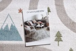 Dywan FUN Polar dla dzieci, uliczki, las, krem
