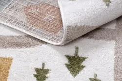 Dywan FUN Polar dla dzieci, uliczki, las, krem