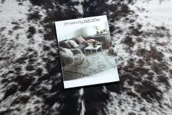 Carpet Artificial Cowhide, Cow G5074-1 white brown Leather