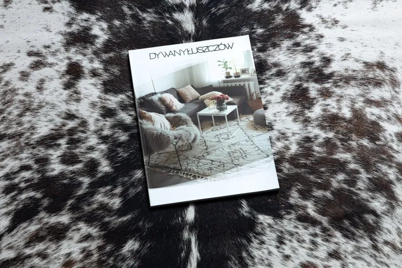 Carpet Artificial Cowhide, Cow G5074-1 white brown Leather