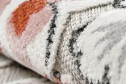 Dywan Strukturalny BOTANIC 65239 Kwiaty płasko tkany, na balkon, taras - szary