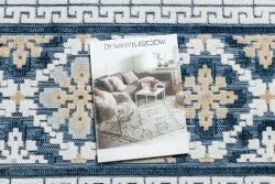 Dywan Strukturalny BOTANIC 65252 Boho płasko tkany, na balkon, taras - granat