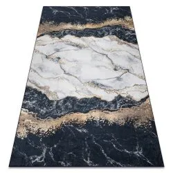 ANDRE 1124 washing carpet Marble anti-slip - black