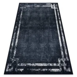 ANDRE 1486 washing carpet Frame vintage anti-slip - black / white 