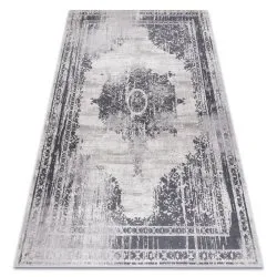 ANDRE 1187 washing carpet Ornament, vintage anti-slip - black / white