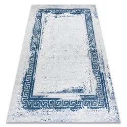 ANDRE 1213 washing carpet Greek vintage anti-slip - white / blue