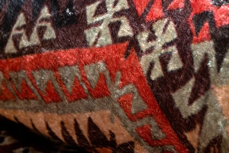 Dywan do prania ANDRE 2305 Orientalny patchwork, antypoślizgowy - bordo / brązowy