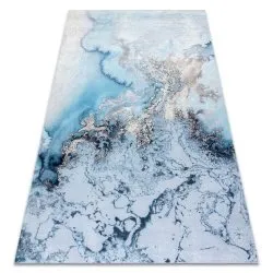 ANDRE 2248 washing carpet Marble anti-slip - blue