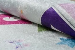 Dywan do prania BAMBINO 1075 Klasy, cyfry dla dzieci, antypoślizgowy - zielony