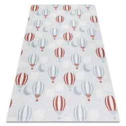 BAMBINO 1349 washing carpet Balloons, clouds for children anti-slip - grey