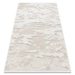 Carpet ECO SISAL MOROC 22331 Abstraction boho fringe - structural beige / cream