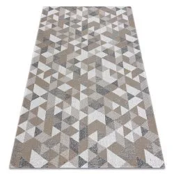 Carpet CASA, ECO SISAL Boho Triangles 2816 cream / taupe, recycled carpet