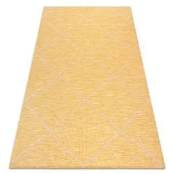Carpet SISAL PATIO 3075 diamonds Flat woven yellow / beige