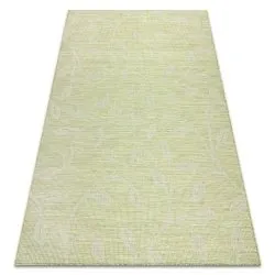 Carpet SISAL PATIO 3045 leaves Flat woven green / beige