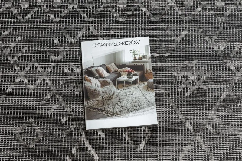 Dywan SZNURKOWY SIZAL płaskotkany PATIO 3077 Boho - czarny